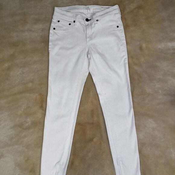 Rag & Bone Skinny White Zipper Capri Jeans Size 26 - Picture 5 of 13
